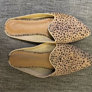 Universal Thread Brown and Black Flats with Perforated Design